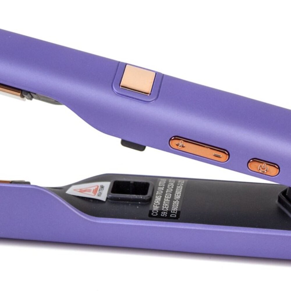 HAUTENESS 2inONE Digital Rose Gold Titanium Straightener Purple - Picture 7 of 7